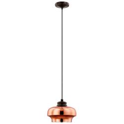 Livex Art Glass 9 1/4" Wide English Bronze Mini Pendant