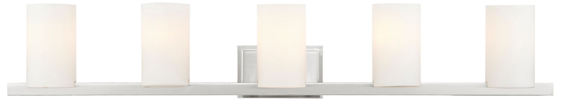 Livex Astoria 43 3/4" Wide Brushed Nickel 5-Light Bath Light