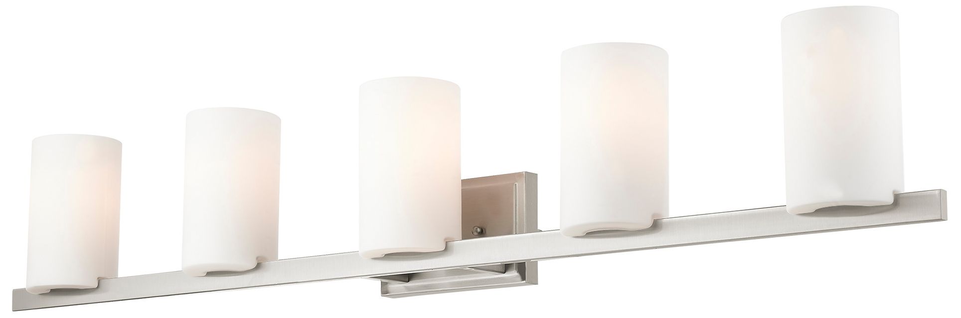 Livex Astoria 43 3/4" Wide Brushed Nickel 5-Light Bath Light