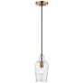 2_Livex Avery 5 1/4"W Antique Brass Clear Glass Mini Pendant