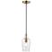 Livex Avery 5 1/4"W Antique Brass Clear Glass Mini Pendant