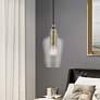 1_Livex Avery 5 1/4"W Antique Brass Clear Glass Mini Pendant