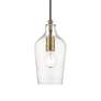 4_Livex Avery 5 1/4"W Antique Brass Clear Glass Mini Pendant more views