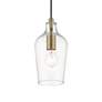 5_Livex Avery 5 1/4"W Antique Brass Clear Glass Mini Pendant more views