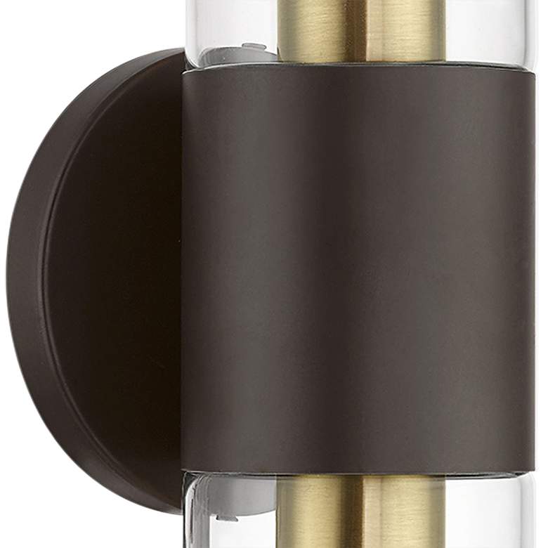 Image 3 Livex Banca 18 1/2" High Bronze and Antique Brass ADA Wall Sconce more views
