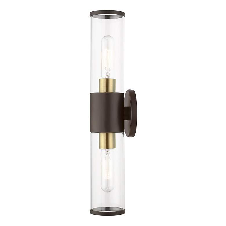 Image 5 Livex Banca 18 1/2" High Bronze and Antique Brass ADA Wall Sconce more views