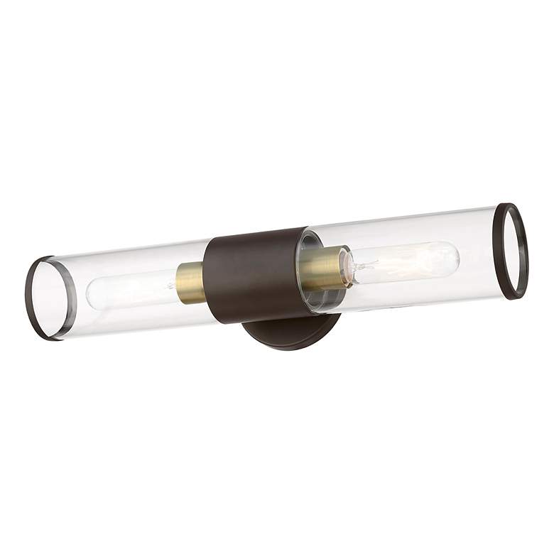 Image 6 Livex Banca 18 1/2" High Bronze and Antique Brass ADA Wall Sconce more views