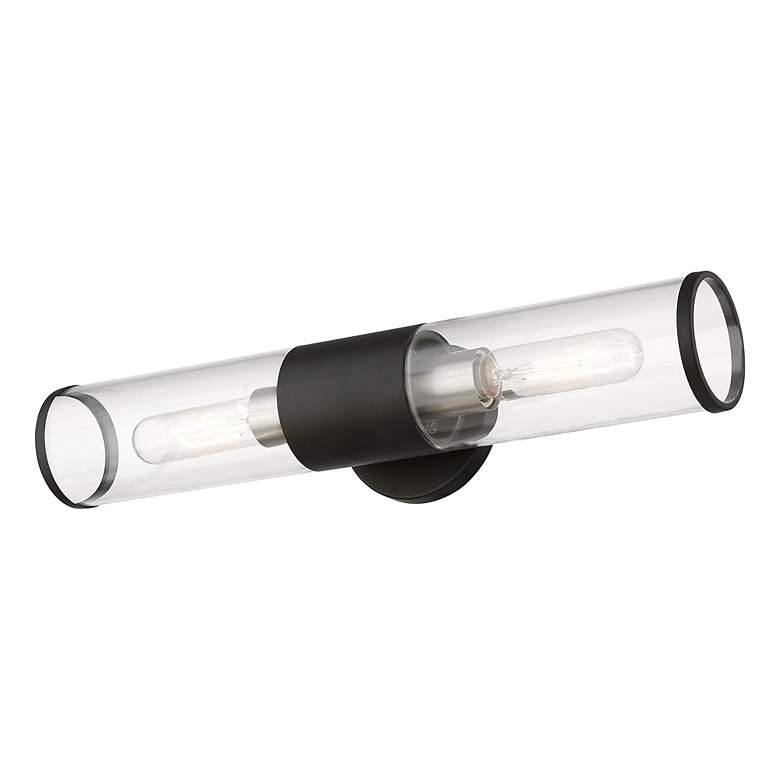 Image 6 Livex Bancroft 18 1/2" High Black and Brushed Nickel ADA Wall Sconce more views