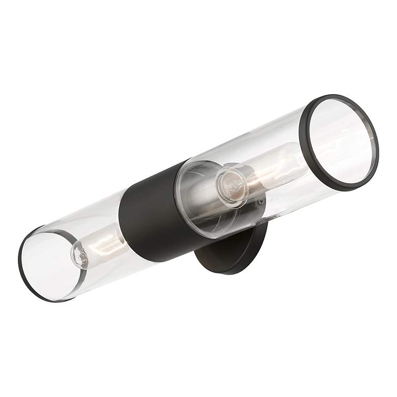 Image 7 Livex Bancroft 18 1/2" High Black and Brushed Nickel ADA Wall Sconce more views