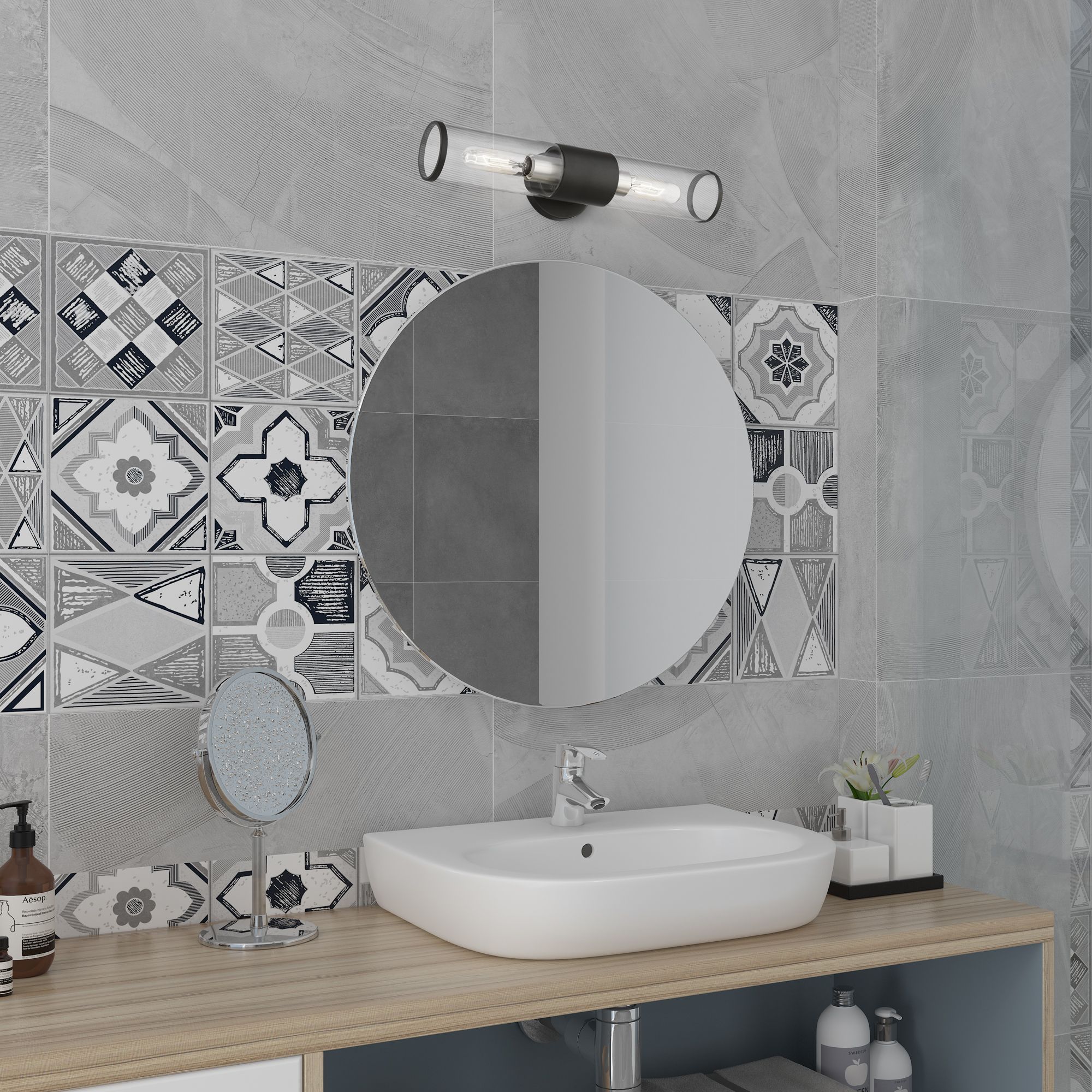 Livex Bancroft 18 1/2" High Black and Brushed Nickel ADA Wall Sconce