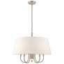 3_Livex Belclaire 24" Wide Brushed Nickel 6-Light Chandelier