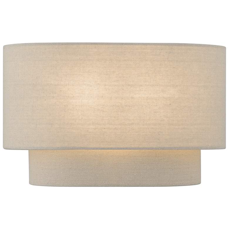 Image 2 Livex Bellingham 8" High Antique Gold Leaf Double Shade Wall Sconce