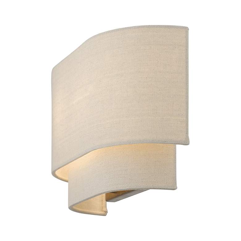 Image 7 Livex Bellingham 8" High Antique Gold Leaf Double Shade Wall Sconce more views