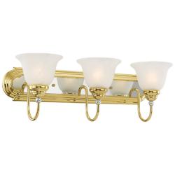 Livex Belmont 24" Wide 3-Light Chrome Polished Brass Vanity Light