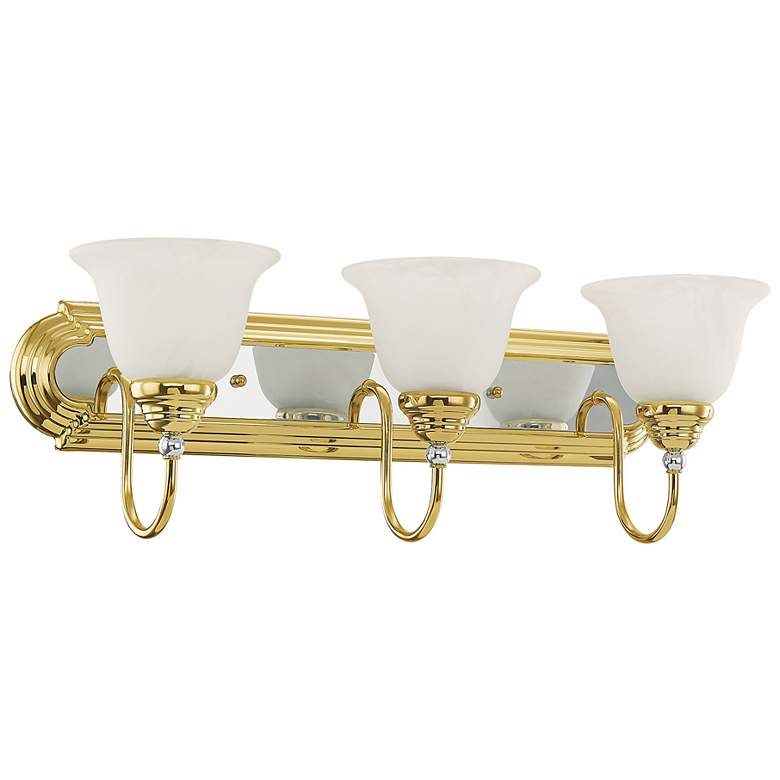Image 6 Livex Belmont 24" Wide 3-Light Chrome Polished Brass Vanity Light more views