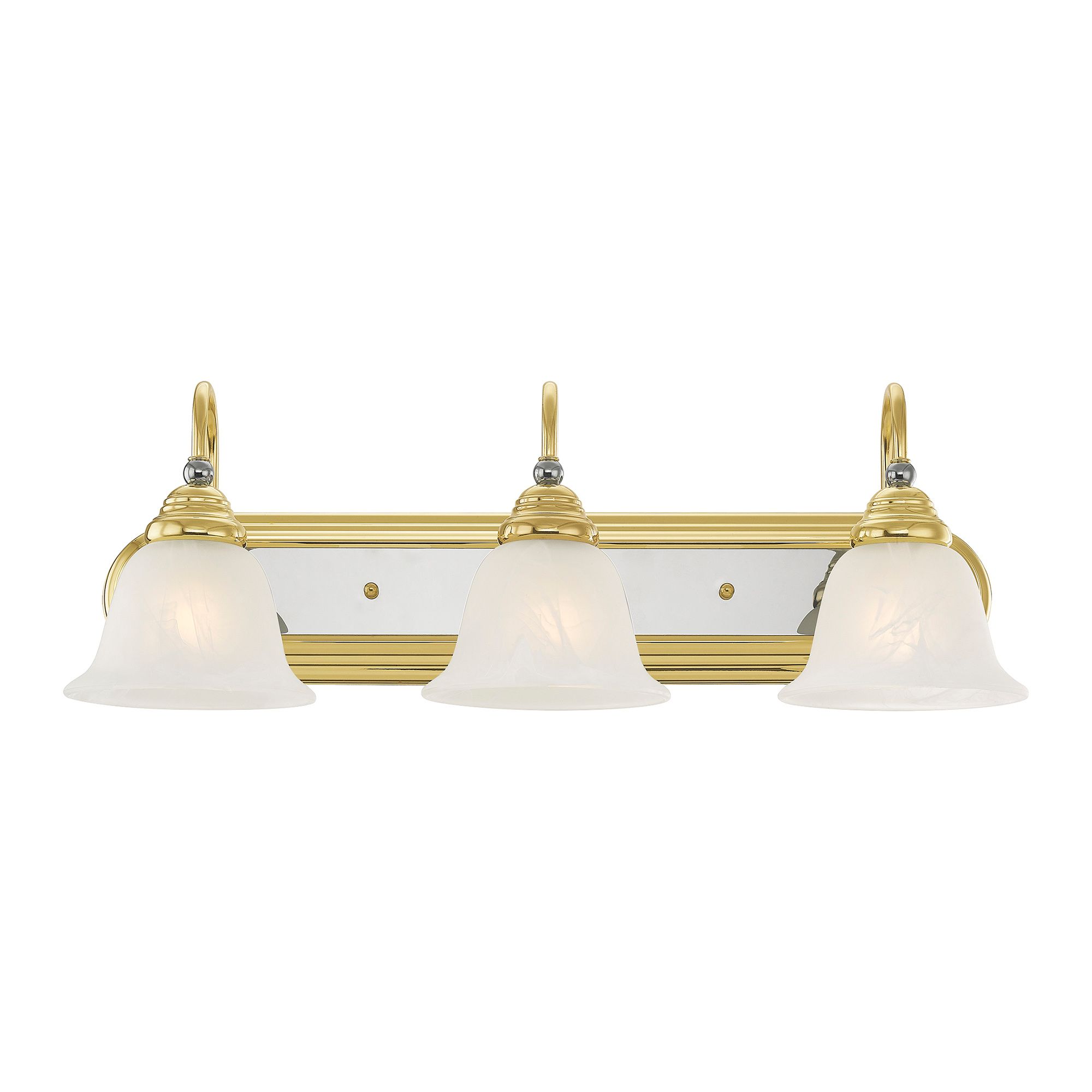 Livex Belmont 24" Wide 3-Light Chrome Polished Brass Vanity Light in scene