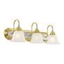 Livex Belmont 24" Wide 3-Light Chrome Polished Brass Vanity Light in scene