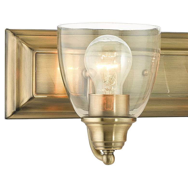 Image 2 Livex Birmingham 24" Wide Antique Brass 3-Light Bath Light more views