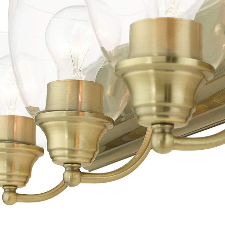 Image 3 Livex Birmingham 24" Wide Antique Brass 3-Light Bath Light more views