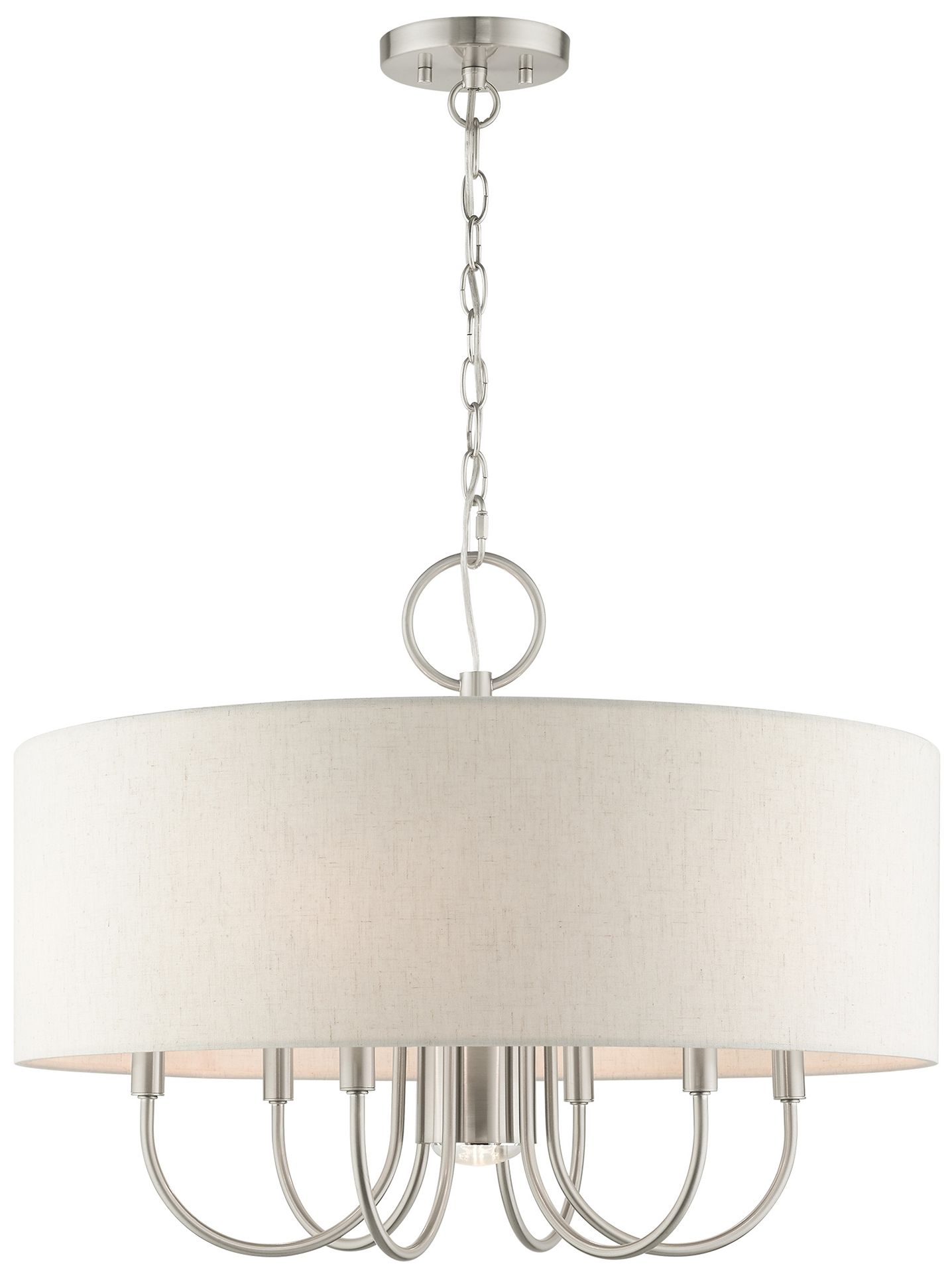 Livex Blossom 24" Wide Brushed Nickel Drum Chandelier