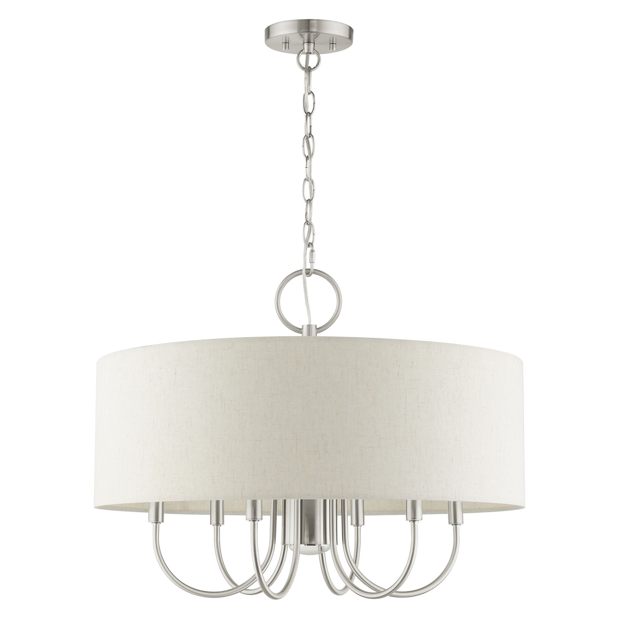 Image 3 Livex Blossom 24" Wide Brushed Nickel Drum Chandelier more views