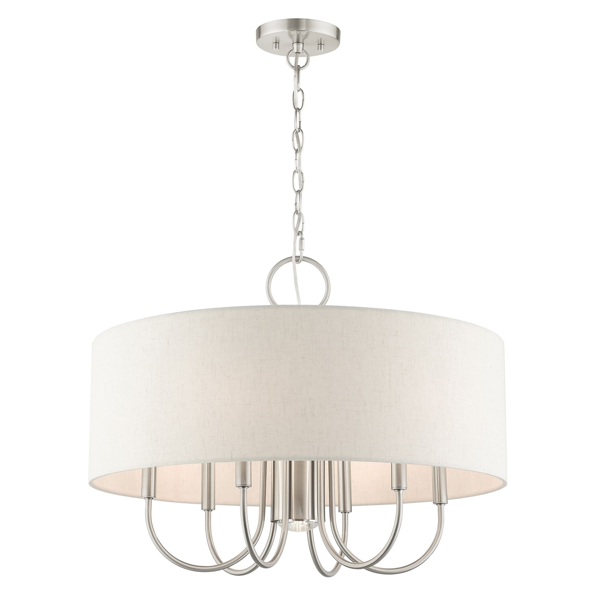 Image 5 Livex Blossom 24" Wide Brushed Nickel Drum Chandelier more views