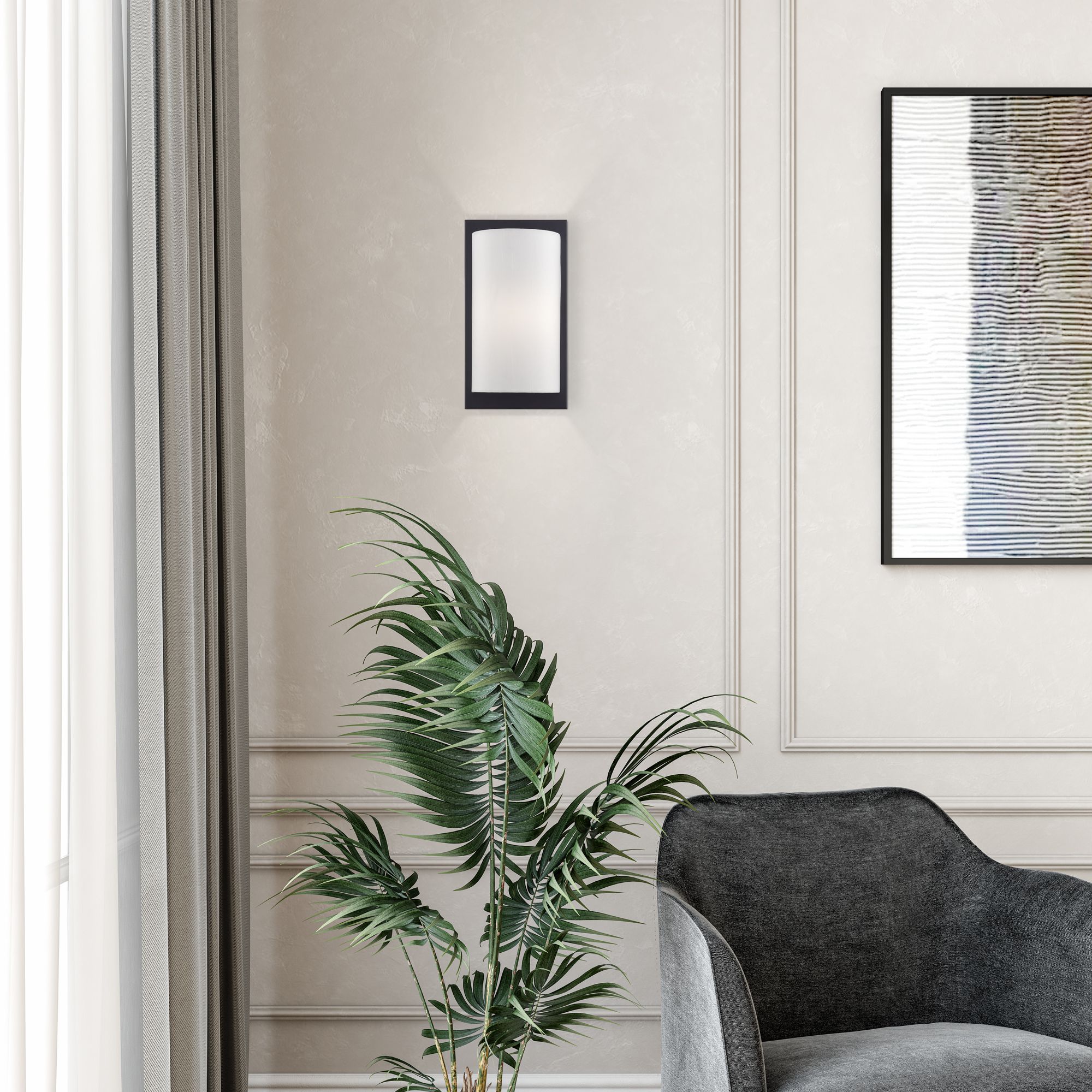 Livex Brenton 11" High Black ADA Wall Sconce