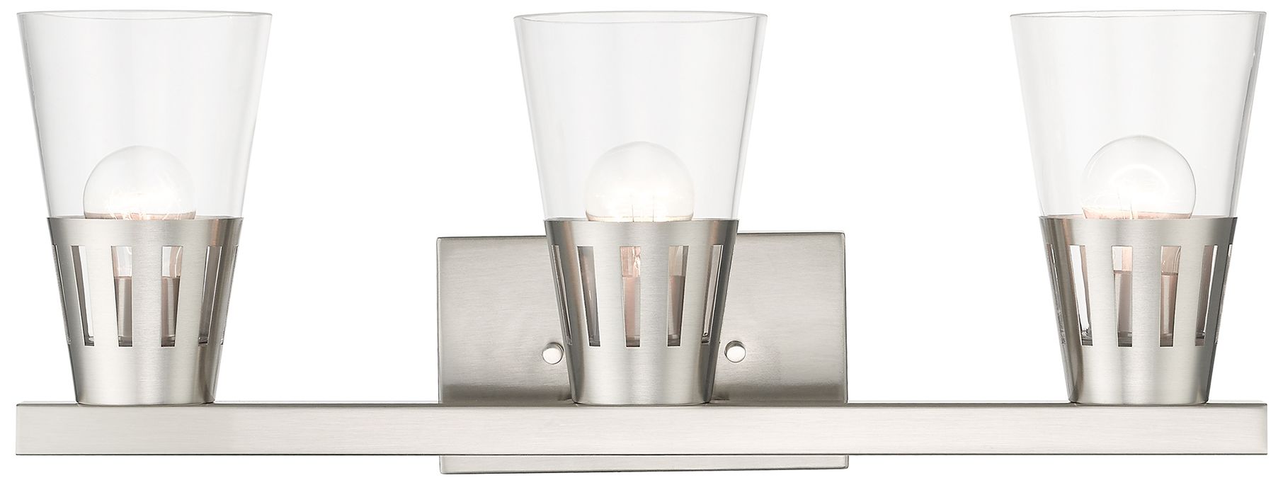 Image 2 Livex Brynhurst 23 1/2"W Brushed Nickel 3-Light Bath Light