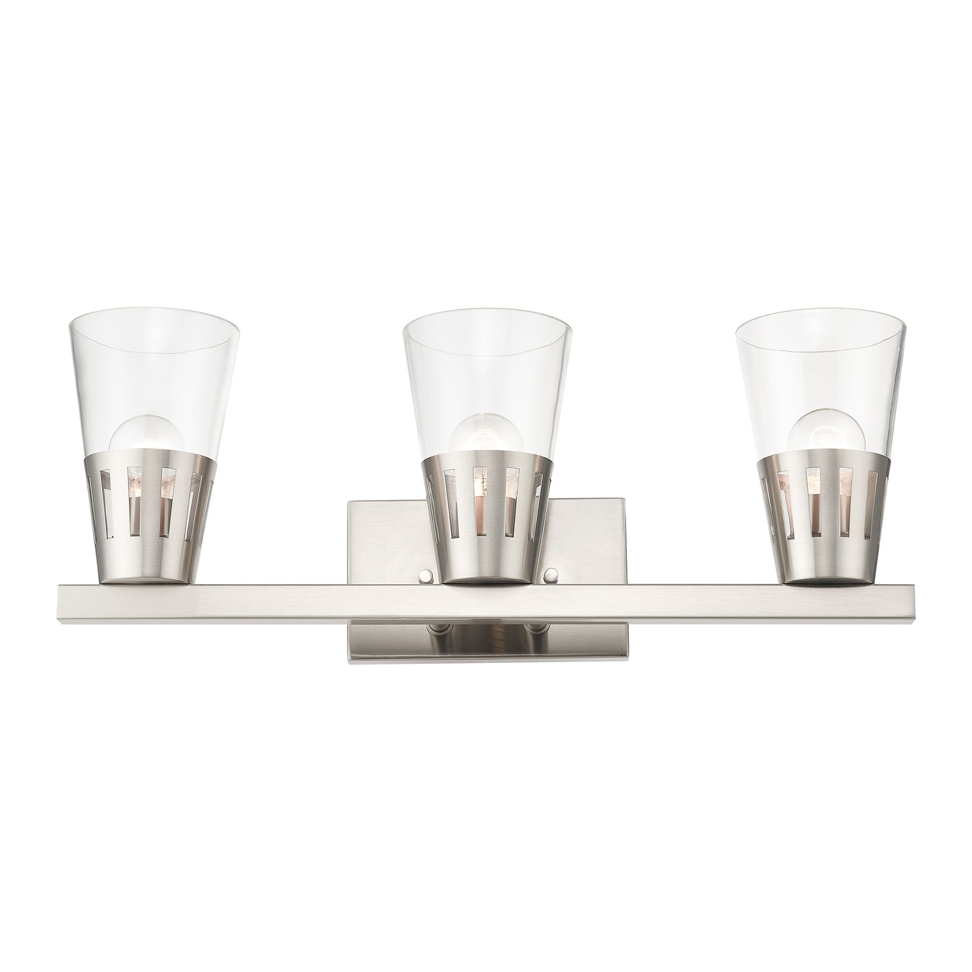 Image 5 Livex Brynhurst 23 1/2"W Brushed Nickel 3-Light Bath Light more views