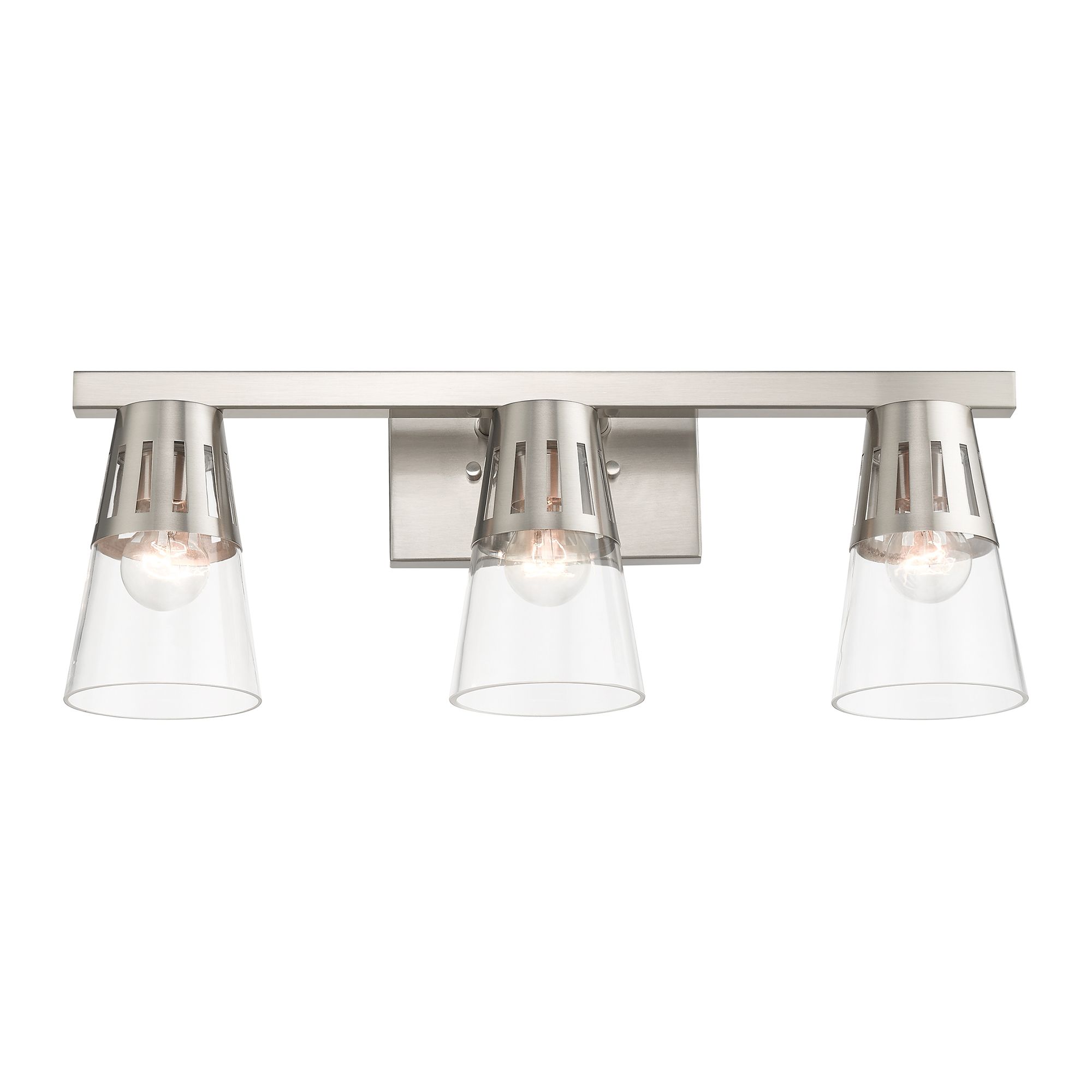 Image 6 Livex Brynhurst 23 1/2"W Brushed Nickel 3-Light Bath Light more views
