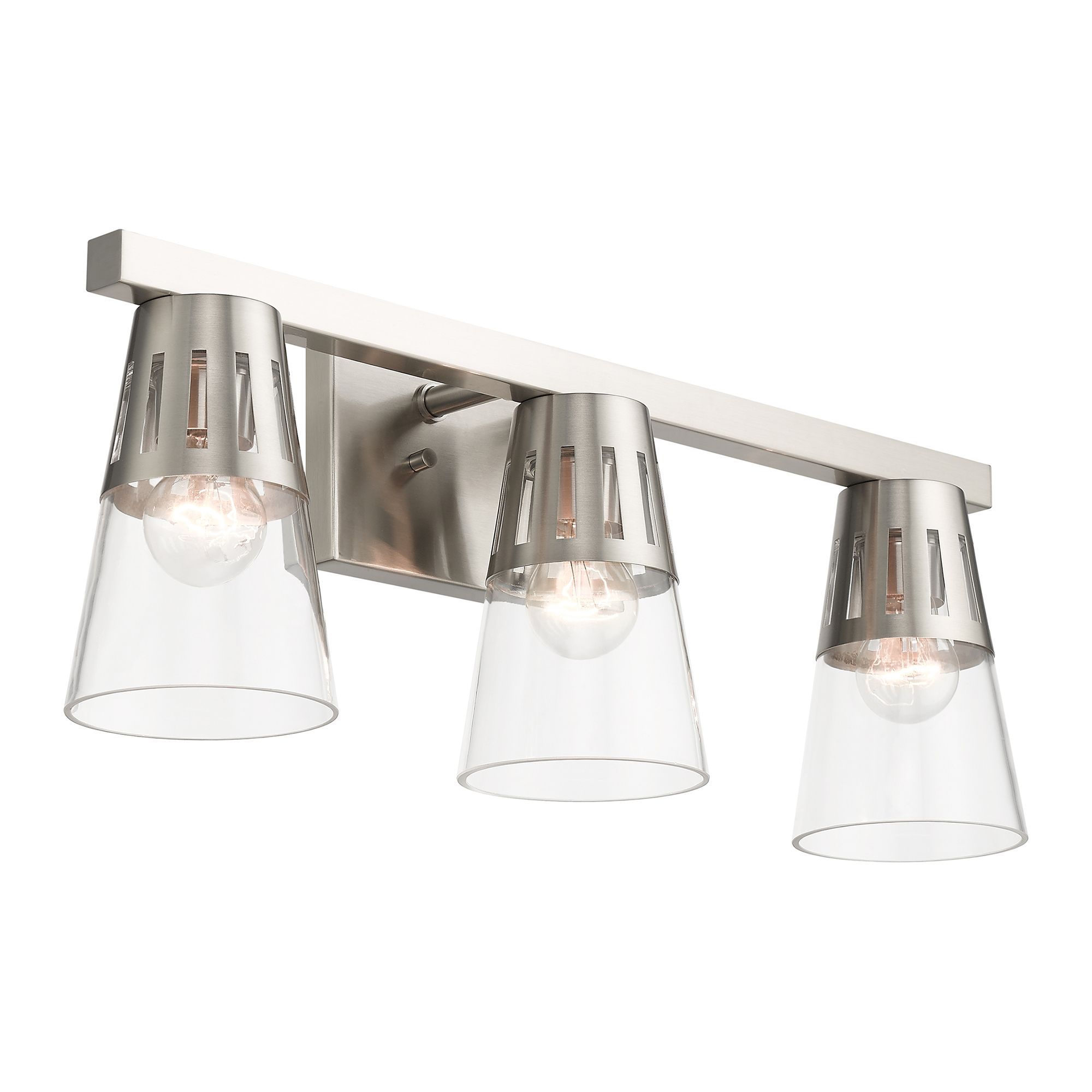 Image 7 Livex Brynhurst 23 1/2"W Brushed Nickel 3-Light Bath Light more views