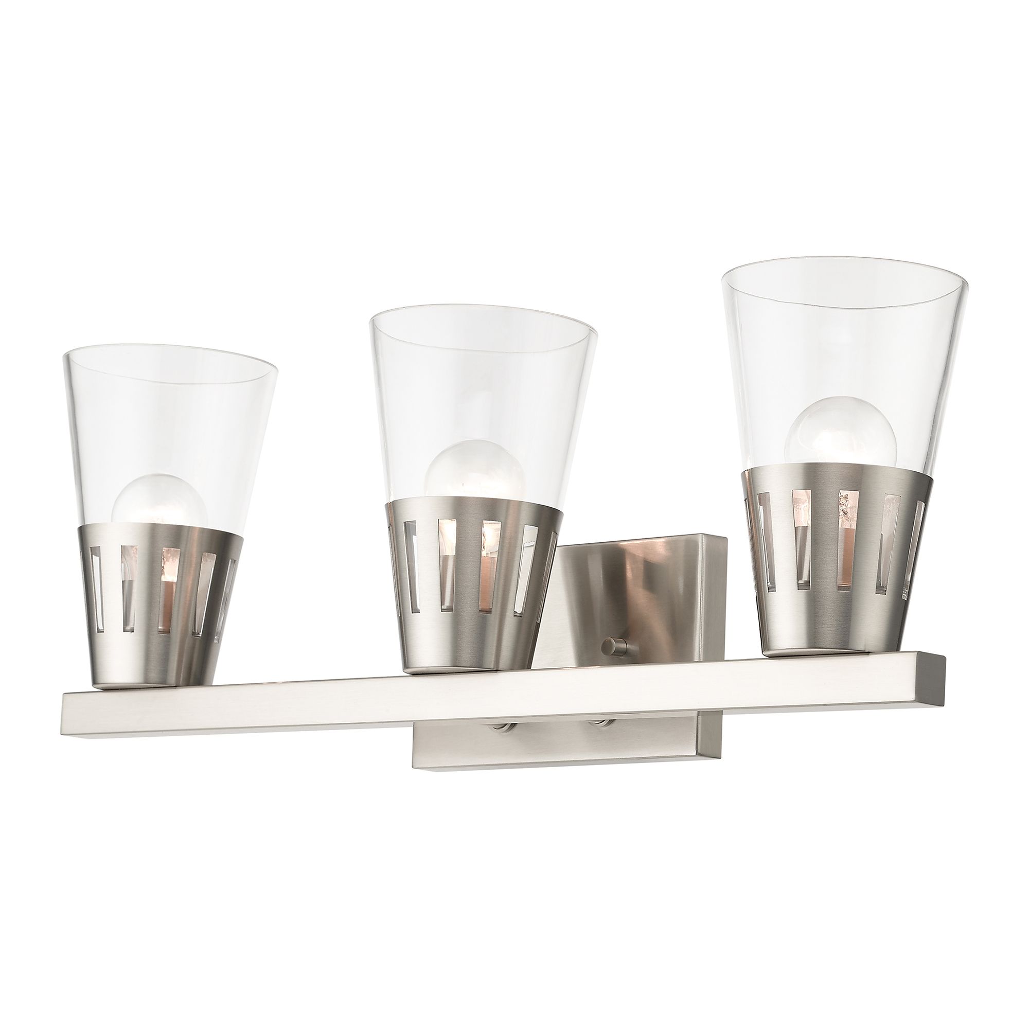 Livex Brynhurst 23 1/2"W Brushed Nickel 3-Light Bath Light