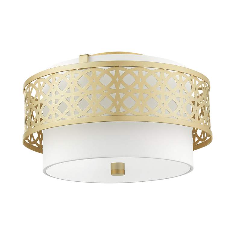 Image 3 Livex Calinda 16" Wide Soft Gold Ceiling Light more views