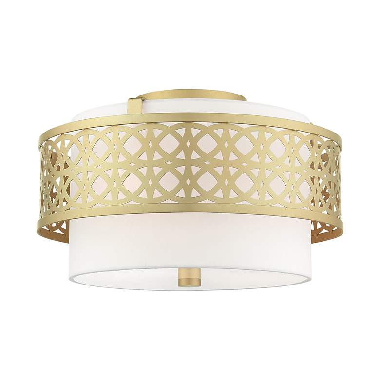 Image 4 Livex Calinda 16" Wide Soft Gold Ceiling Light more views