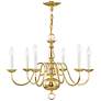2_Livex Candelabra 24" Polished Brass 6-Light Traditional Chandelier