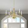 1_Livex Candelabra 24" Polished Brass 6-Light Traditional Chandelier