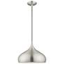 1_Livex Candy 13 3/4" Wide Brushed Aluminum Pendant Light