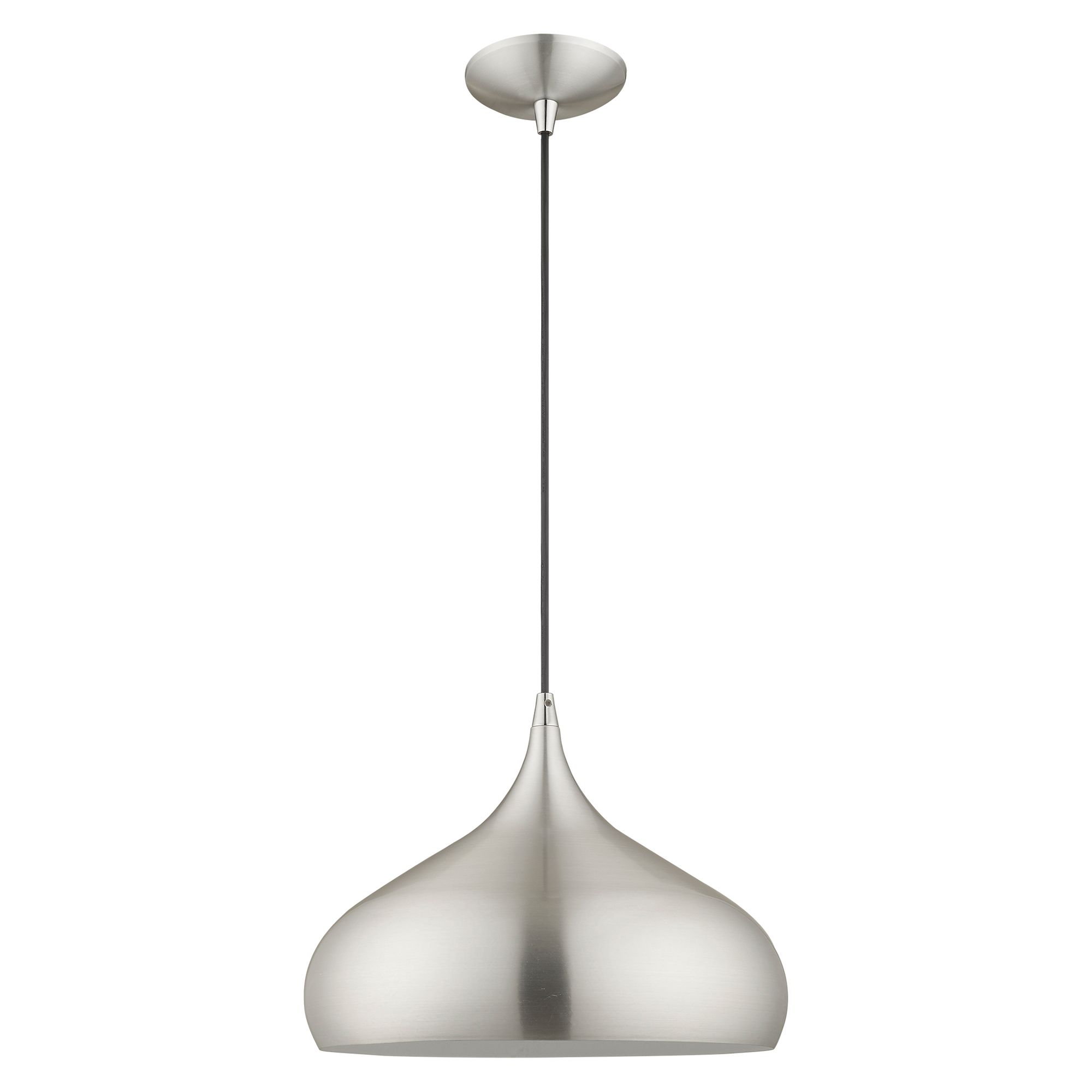 Image 3 Livex Candy 13 3/4" Wide Brushed Aluminum Pendant Light more views