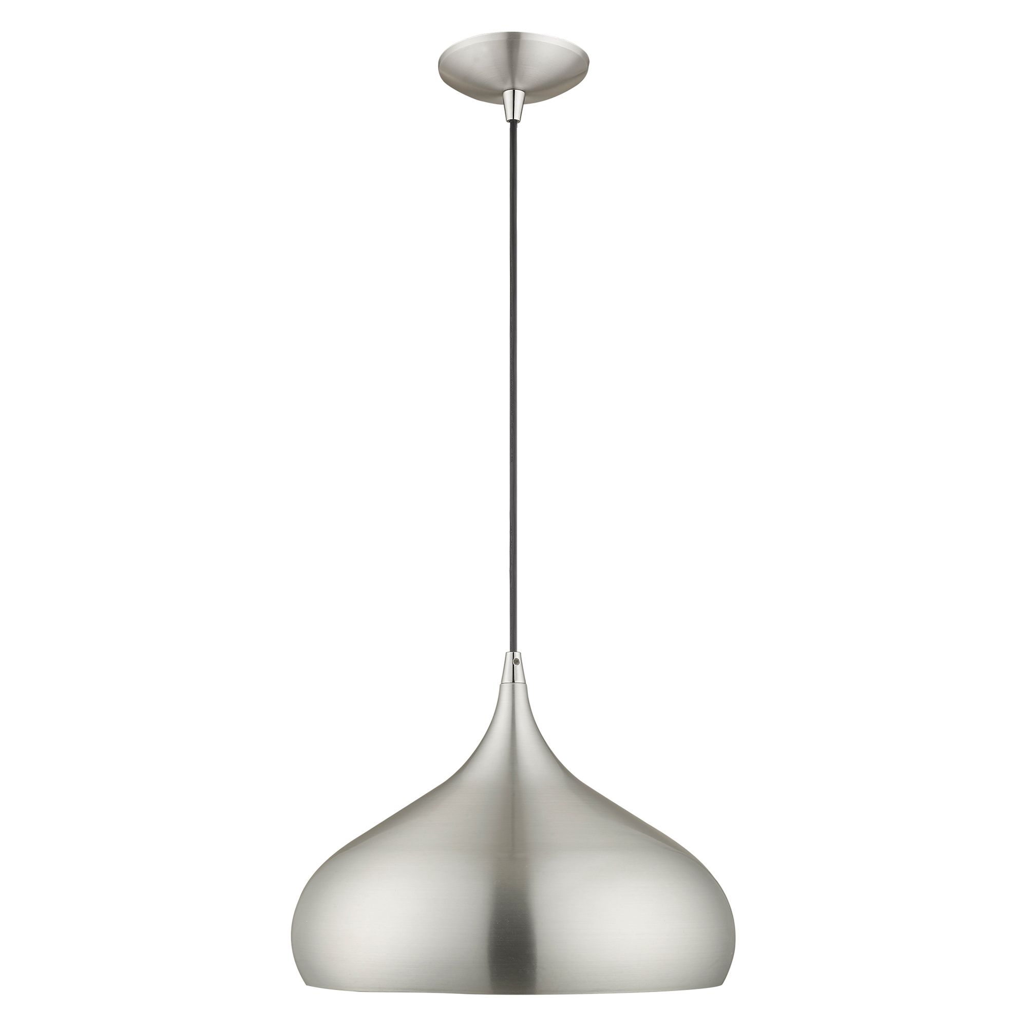 Image 4 Livex Candy 13 3/4" Wide Brushed Aluminum Pendant Light more views