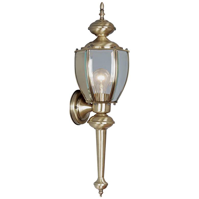 Image 2 Livex Carriage House 25 1/2" Antique Brass Traditional Outdoor Light
