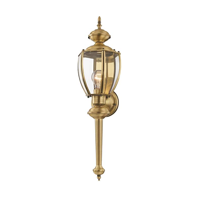 Image 6 Livex Carriage House 25 1/2" Antique Brass Traditional Outdoor Light more views