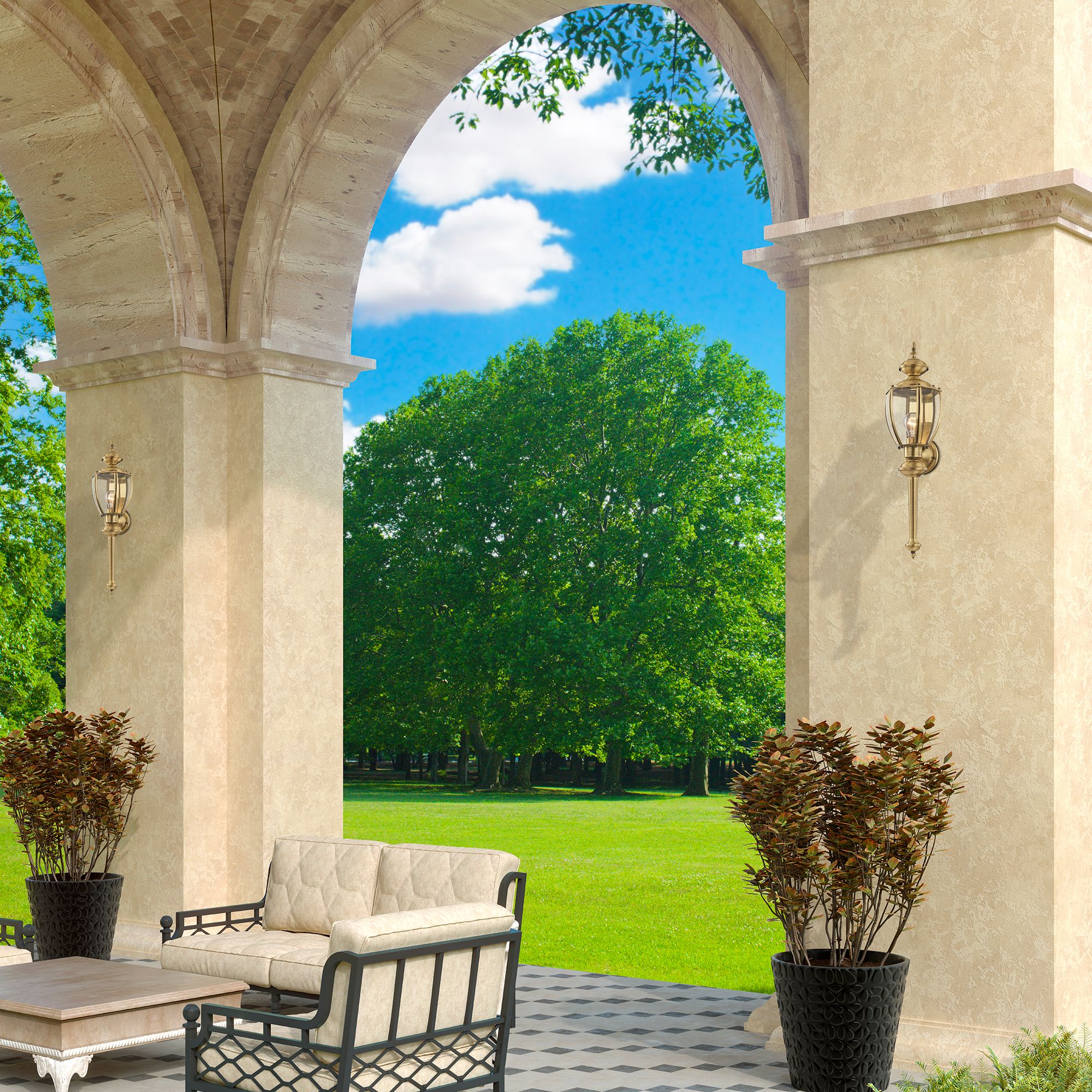 Livex Carriage House 25 1/2" Antique Brass Traditional Outdoor Light