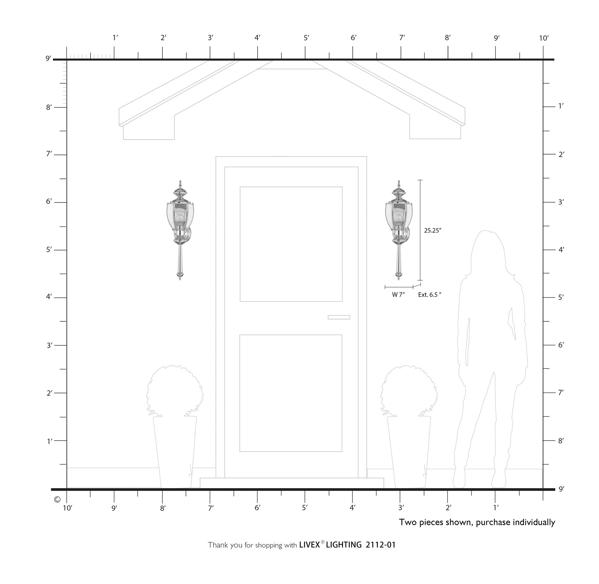 Livex Carriage House 25 1/2" Antique Brass Traditional Outdoor Light