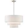 2_Livex Carrington 23"W Brushed Nickel 3-Tier Pendant Light