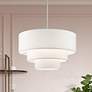 1_Livex Carrington 23"W Brushed Nickel 3-Tier Pendant Light