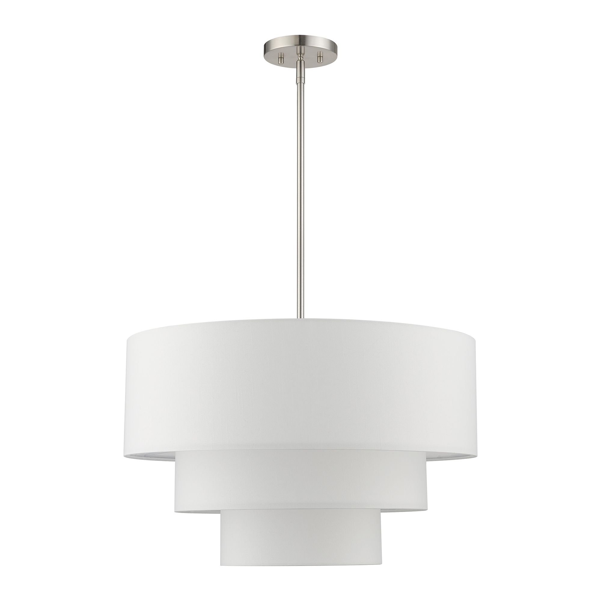 Image 3 Livex Carrington 23"W Brushed Nickel 3-Tier Pendant Light more views