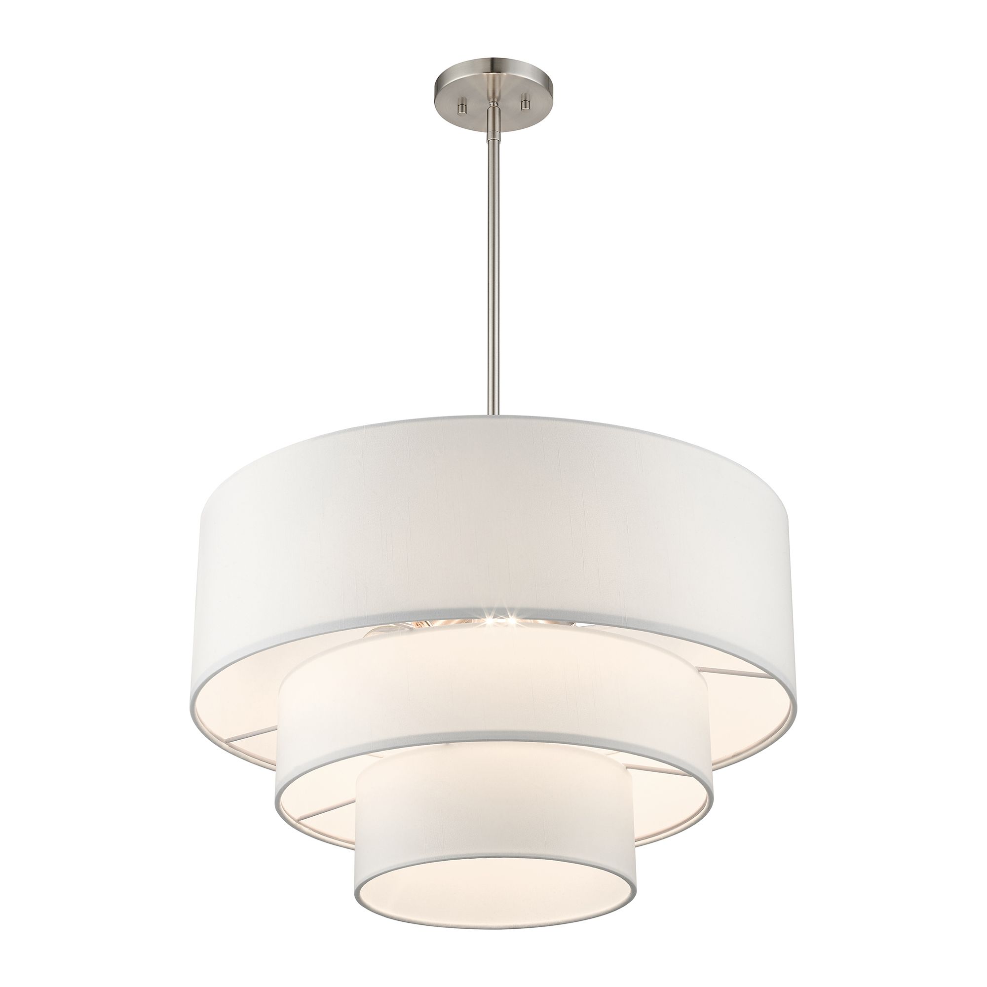 Livex Carrington 23"W Brushed Nickel 3-Tier Pendant Light