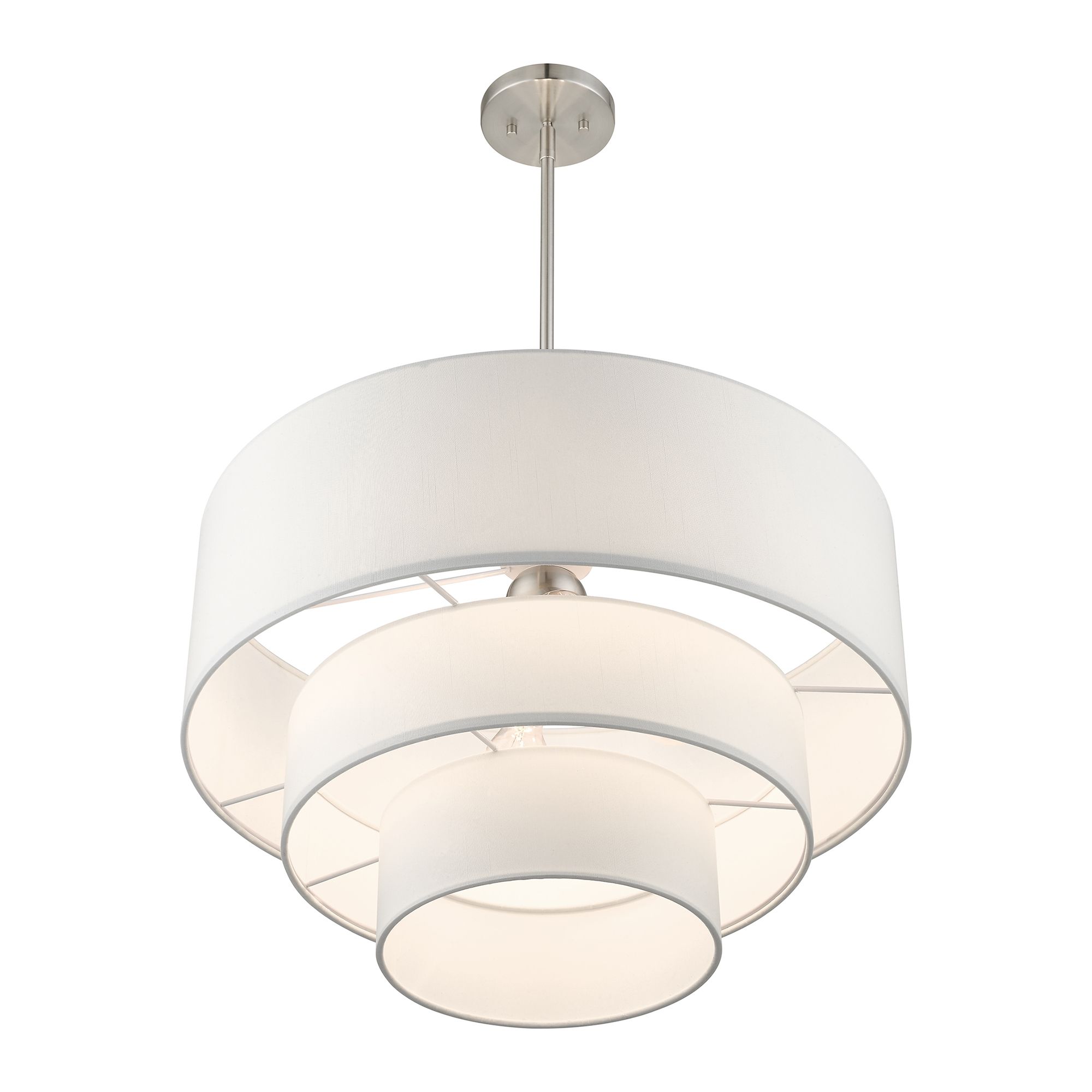 Livex Carrington 23"W Brushed Nickel 3-Tier Pendant Light