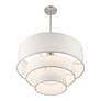6_Livex Carrington 23"W Brushed Nickel 3-Tier Pendant Light more views