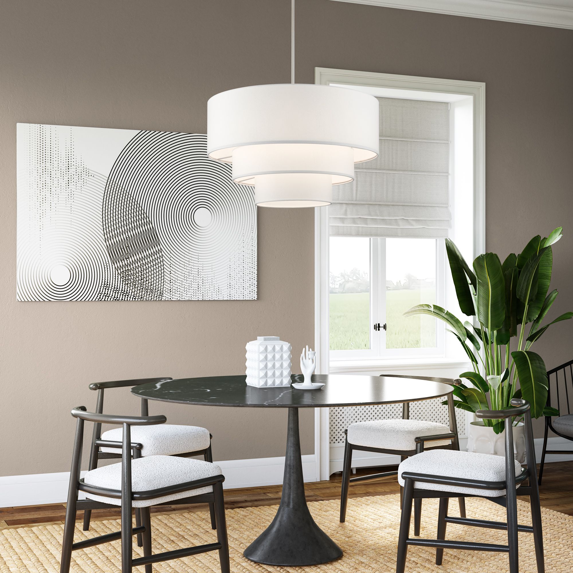 Livex Carrington 23"W Brushed Nickel 3-Tier Pendant Light